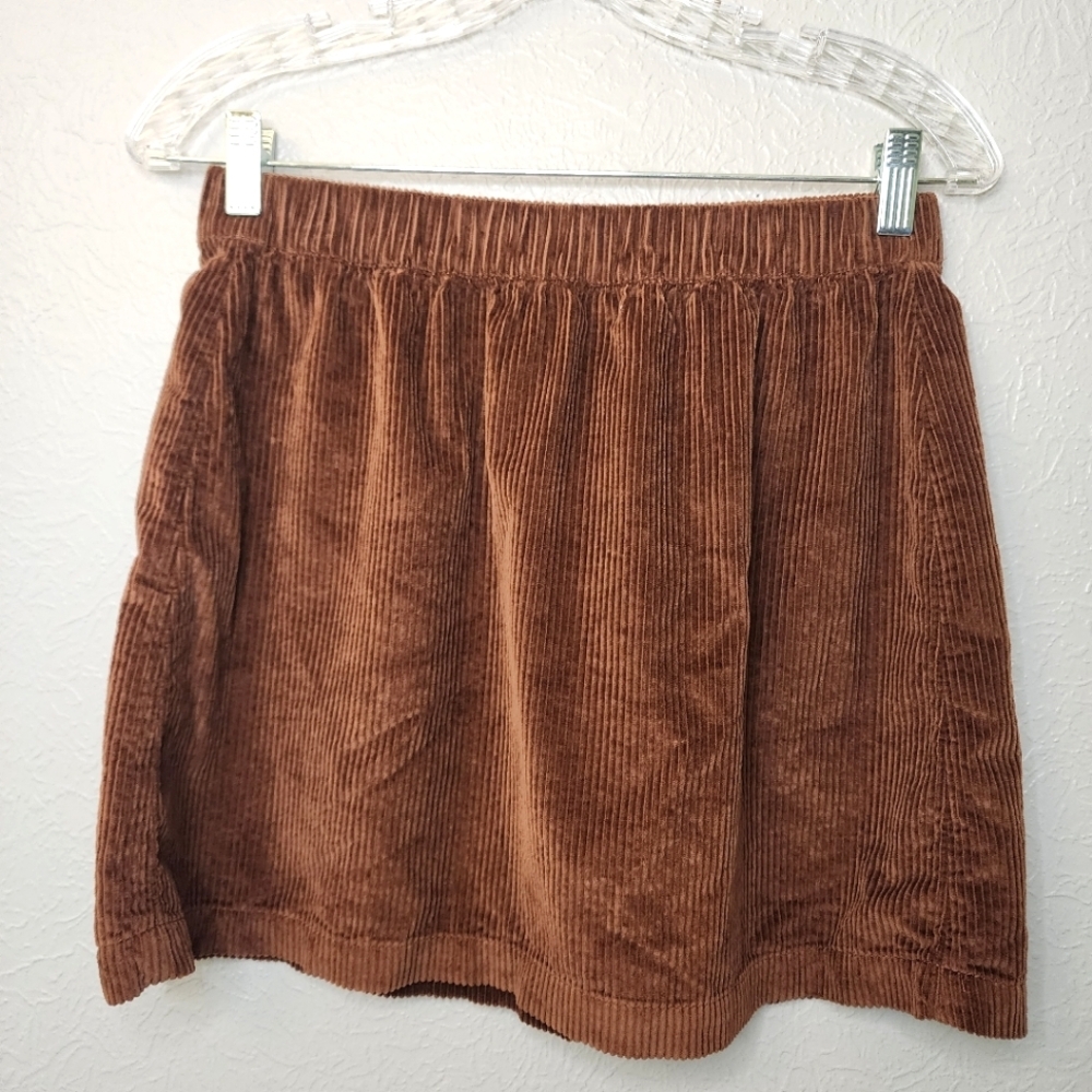 American Eagle‎ Brown Corduroy Mini Skirt Woman's Size S mini Box1